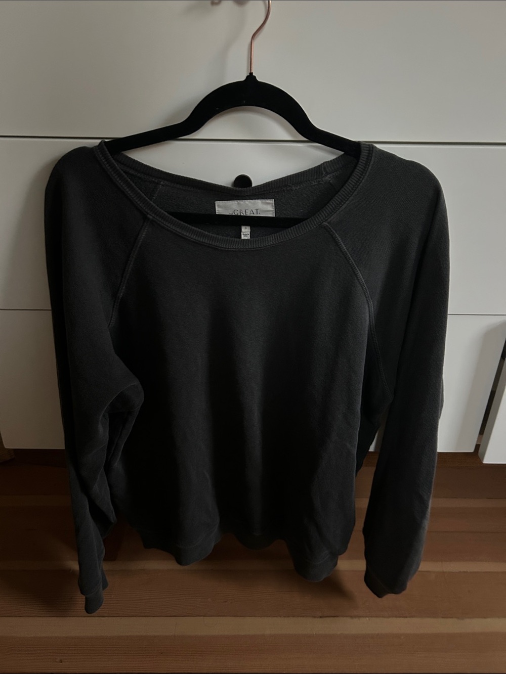 The GREAT Black Crewneck Sweatshirt - Women's Casual Pullover